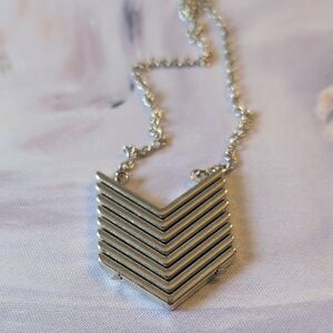 Silver Chevron Necklace
